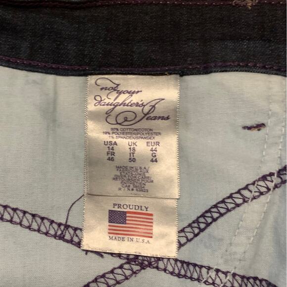 NYDJ Jeans Dark Wash Lift & Tuck Technology Denim Size US 14 - Picture 5 of 8